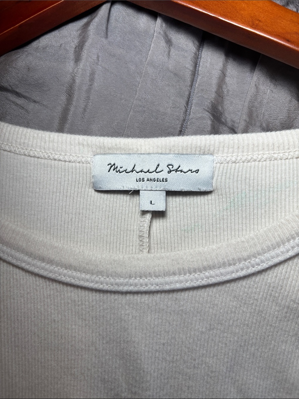 Michael Stars Off-White Side-Ruched Dolman Tunic - Picture 6 of 9